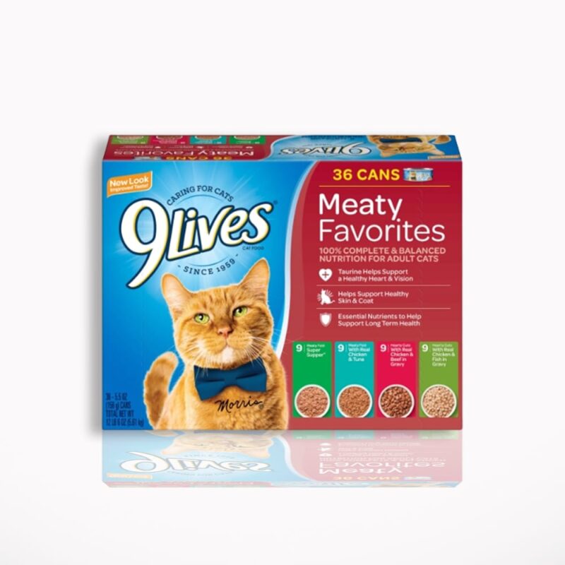 9Lives Meaty Favorites Variety Pack Cat Food - 36 Pieces